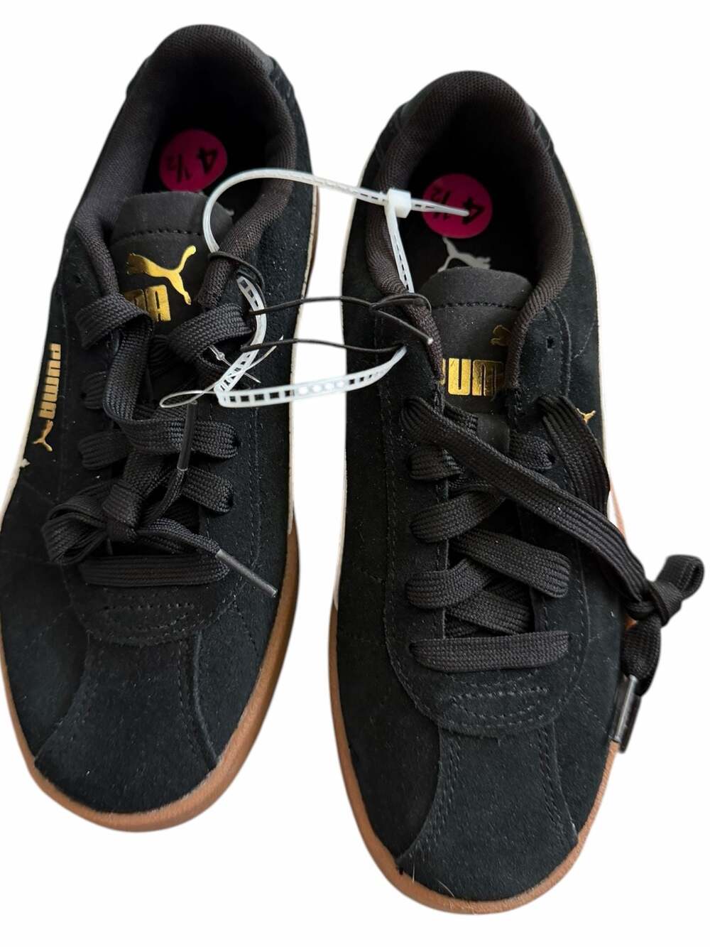 Puma Club 5v5 Black White Gum Sneakers Size US 4.5